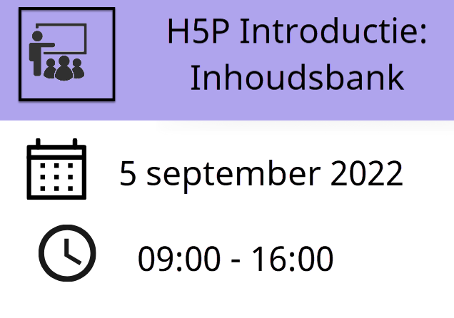 H5P Introductie: Moodle Inhoudsbank